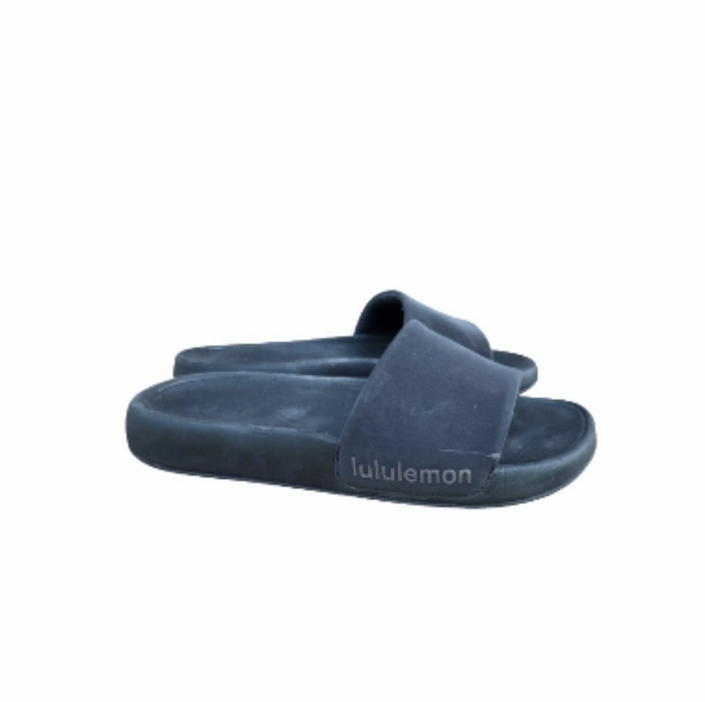 Lululemon Athletic Black Slip On Slide Sandal Shoe Restfeel Athletica Women 6